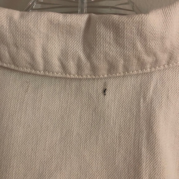 Black Tape_ Plus Size Oversized Cream Denim Shacket - Picture 10 of 10